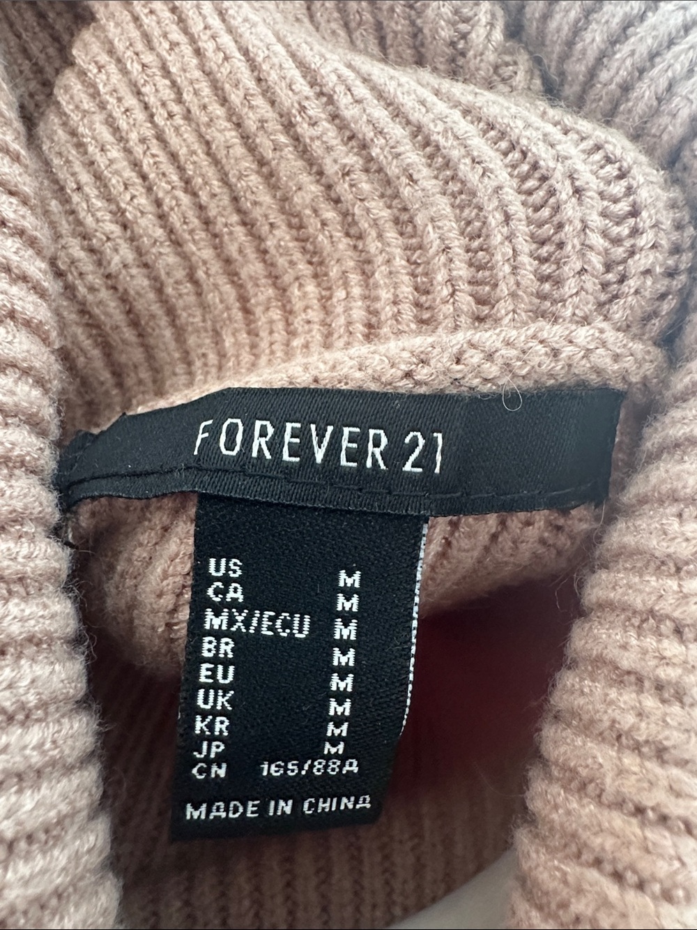 Forever 21 Cropped Ribbed Turtleneck Sweater in Camel - Picture 2 of 4